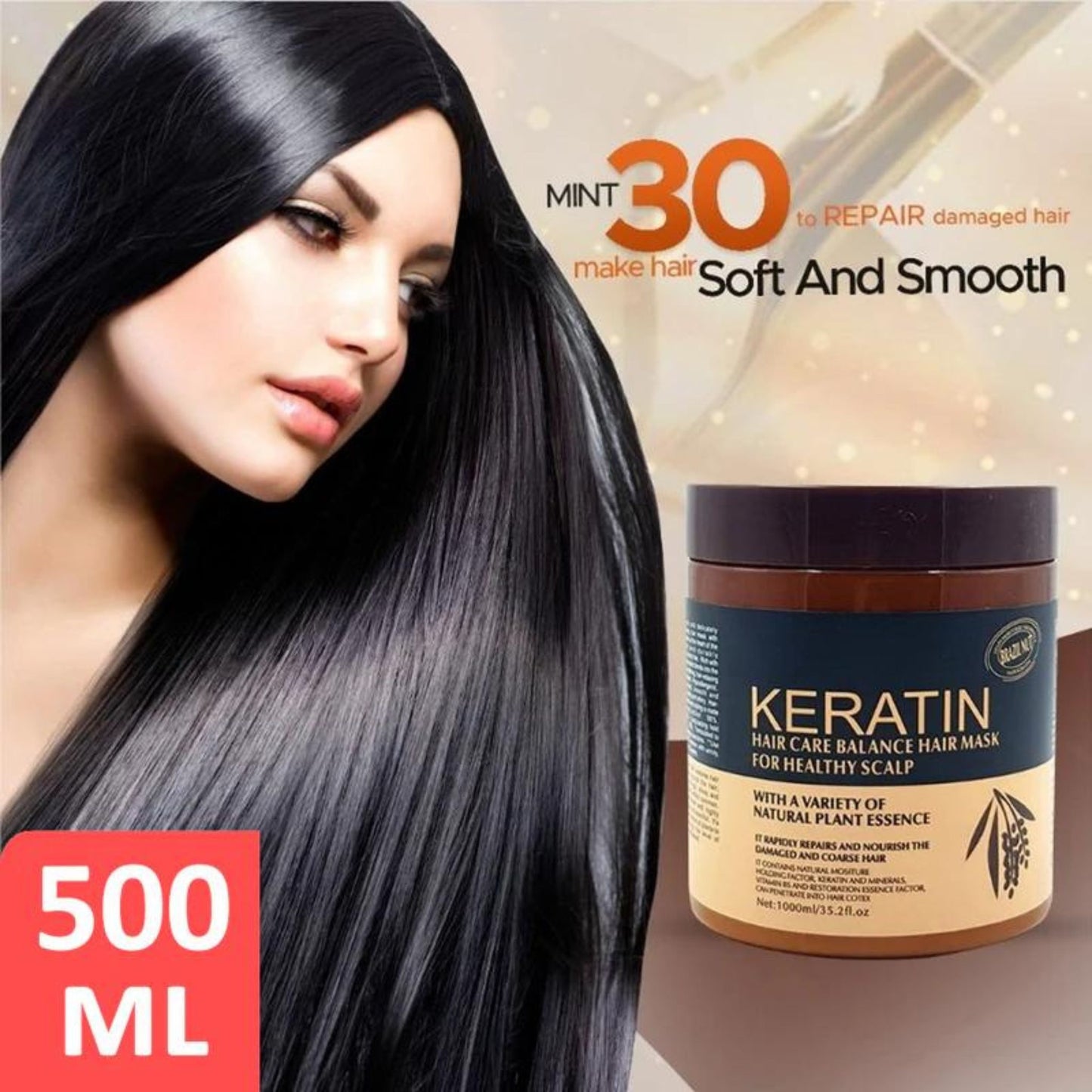 Keratin Hair Hair Mask for Healthy Scalp 500ml