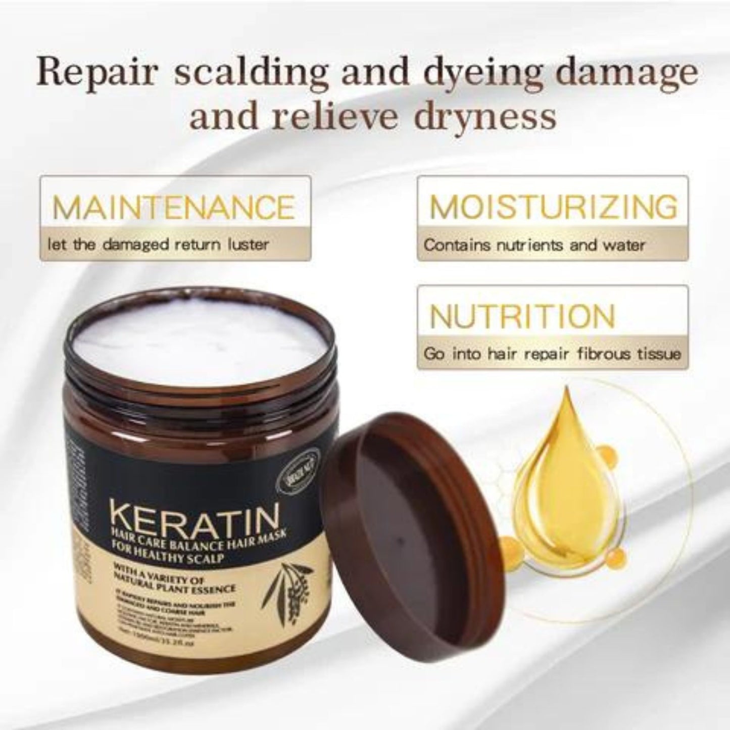 Keratin Hair Hair Mask for Healthy Scalp 500ml