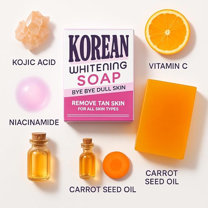 Korean Whitening Soap - Bye Bye Dull Skin, Remove Tanning