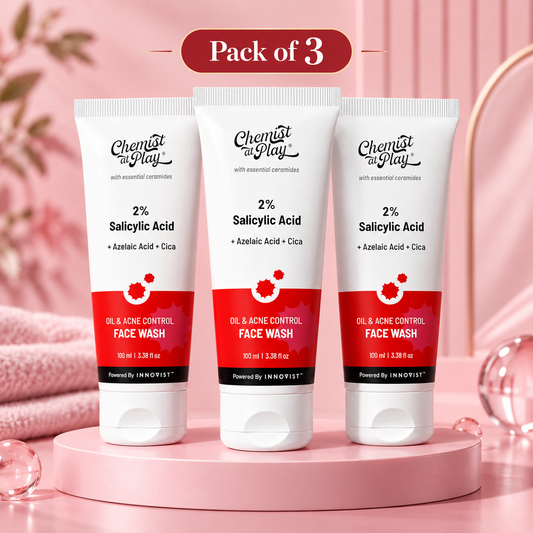 Chemist At Play 2% Salicylic Acid Face Wash 100ml – Pack of 3