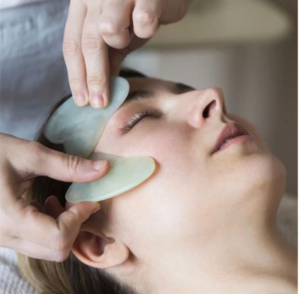 Flawless Jade Roller with Gua Sha (Marble Stone)