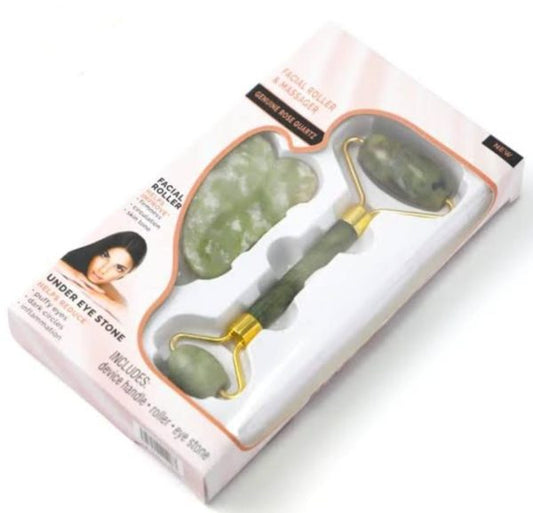 Flawless Jade Roller with Gua Sha (Marble Stone)