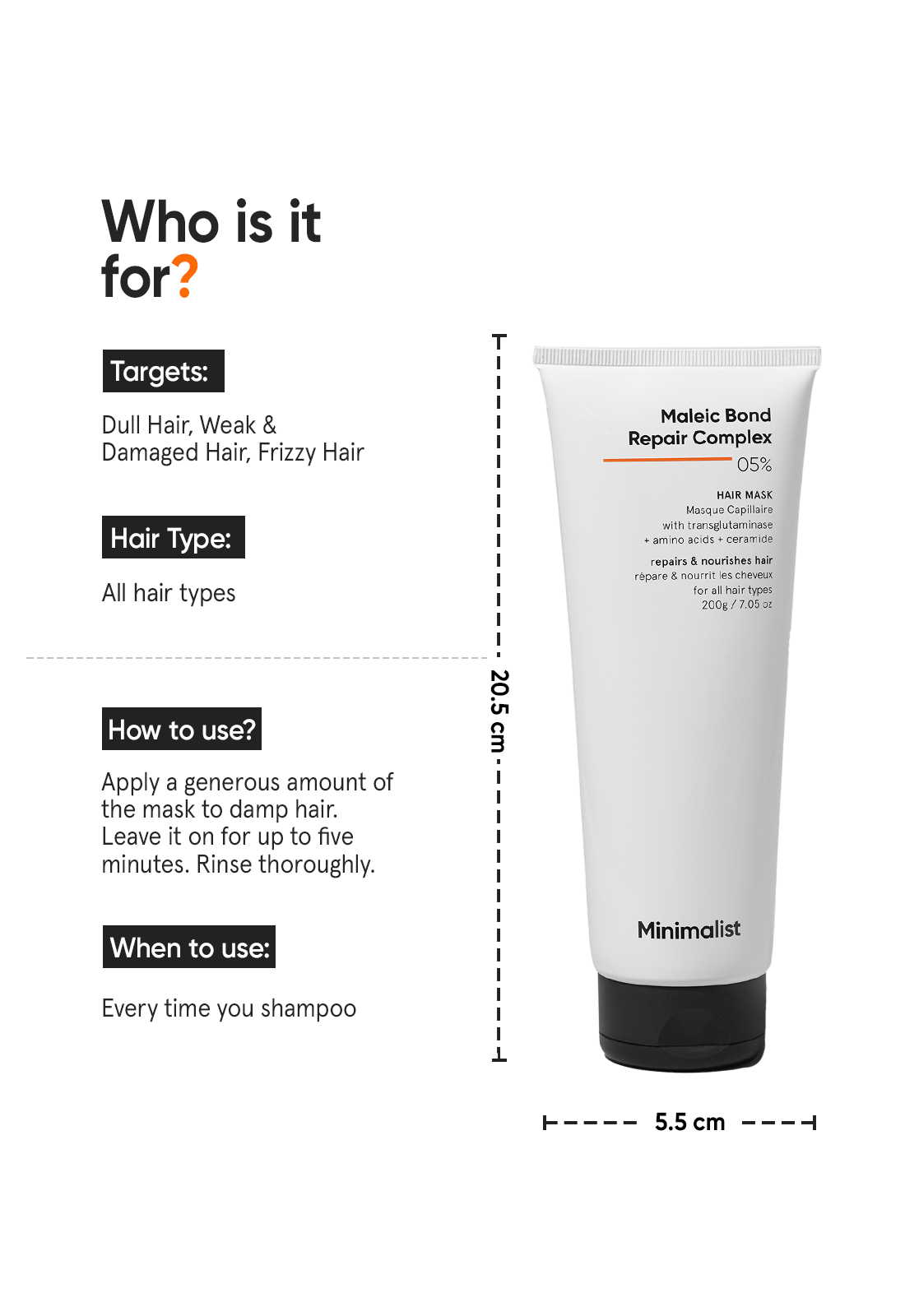 Maleic Bond Repair Complex 5% Hair Mask