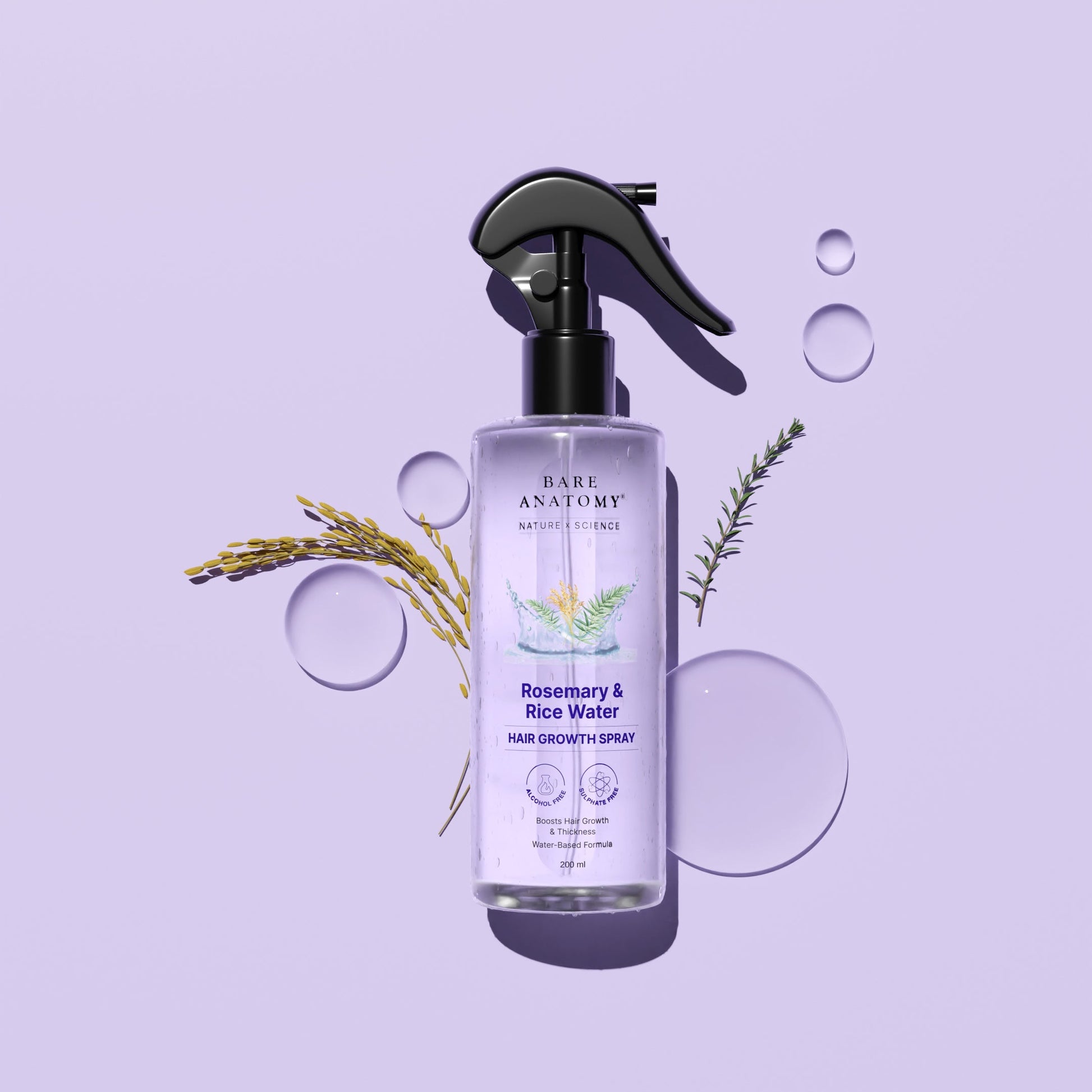 bare anantomy Rosemary & Rice Water Hair Growth Spray n pakistan